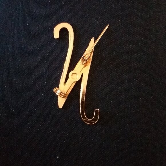 Gold Formal 'N' Pin - Picture 3 of 3